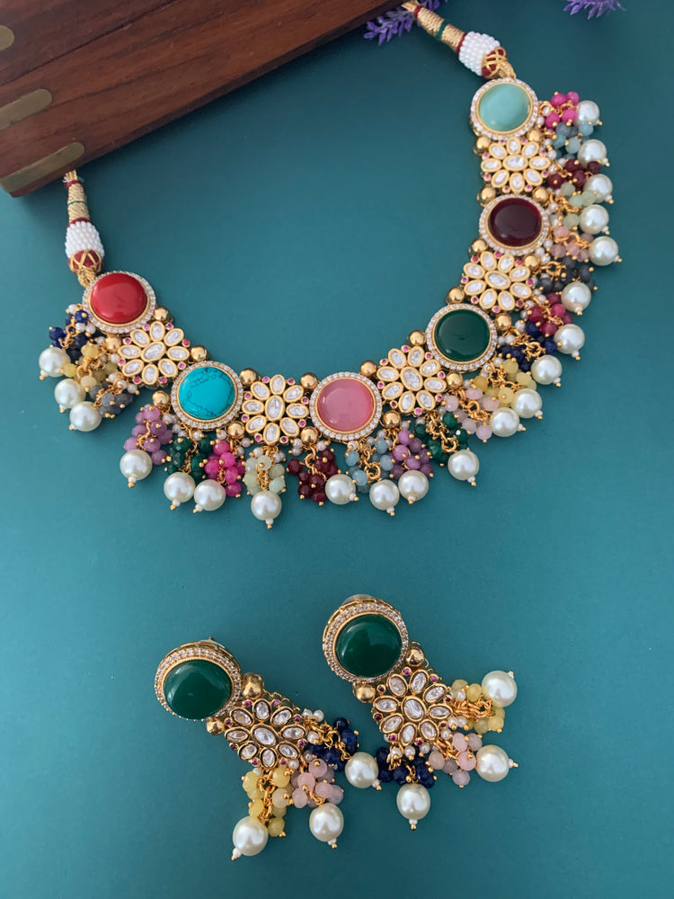 Tyanni kundan necklace prachi