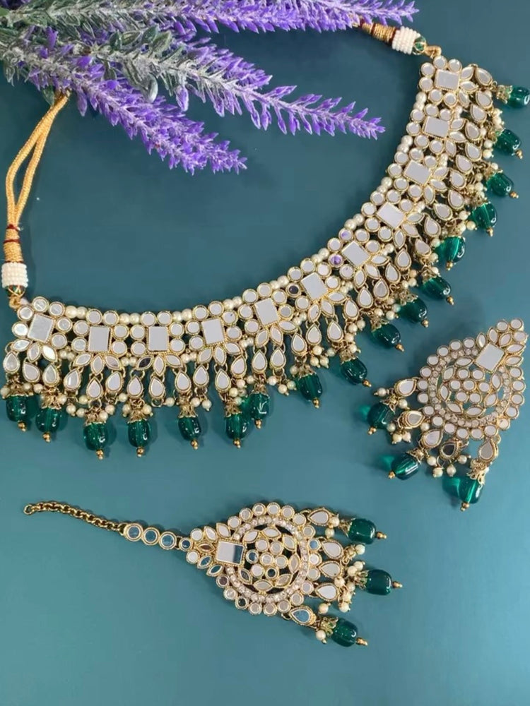 Mirror choker /necklace set “Israat”