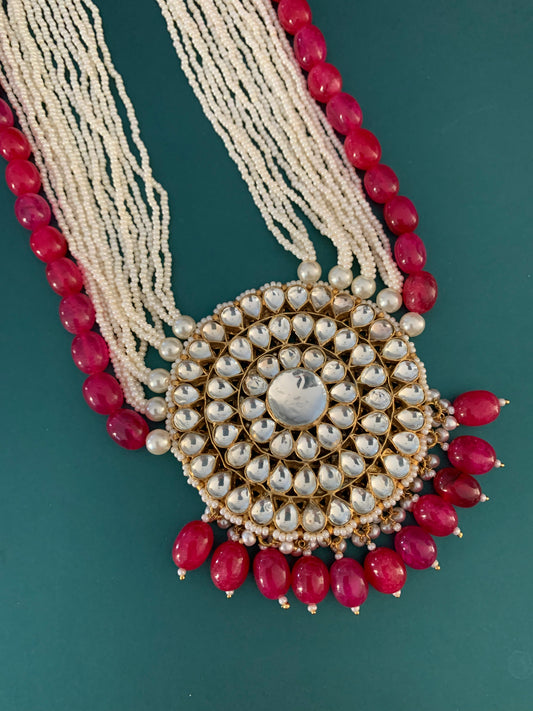 Pachi kundan Mala set