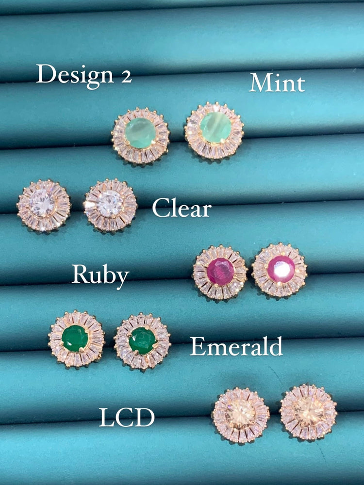 American diamond studs style 1