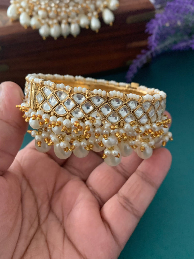 Pachi kundan bangle /bracelet gold drops JENNA