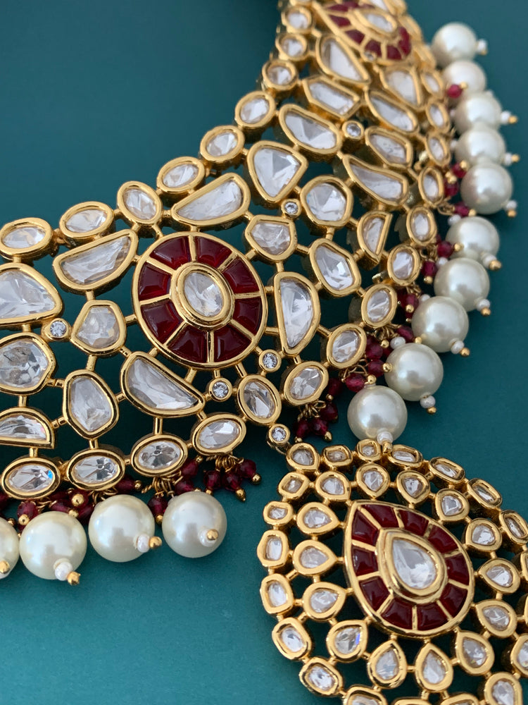 Sally uncut kundan necklace with earring