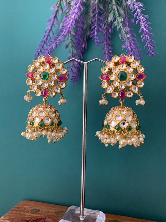 Designer uncut kundan earring