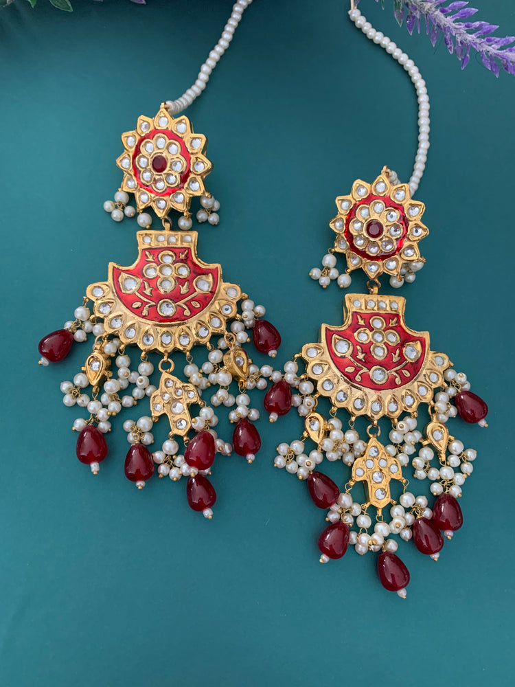 Pakistani multani /thappa kundan earring.