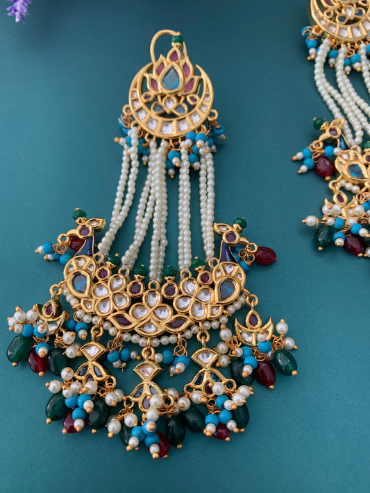 Anuska sharma kundan earring Sabyasach statement design