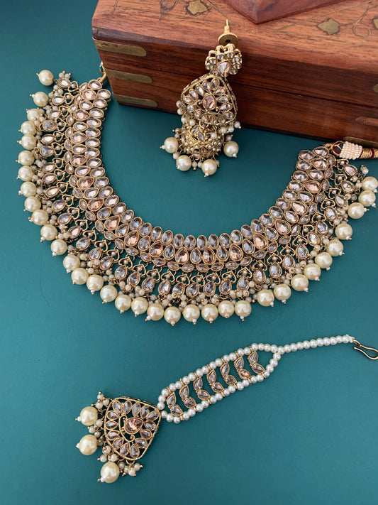 Ravina polki choker in antique