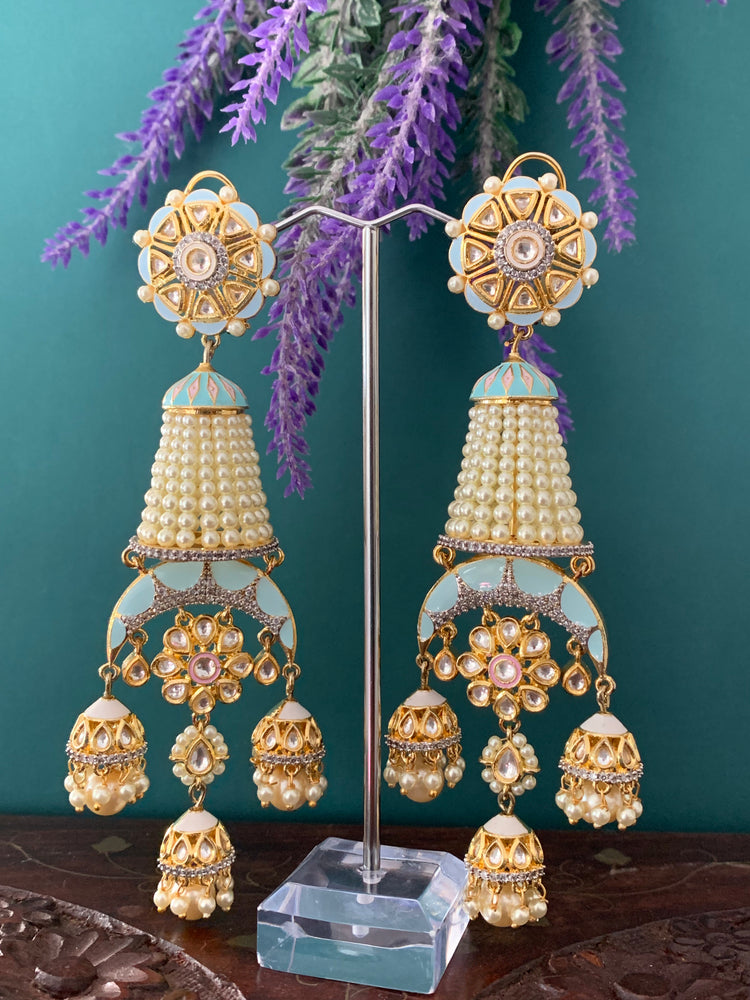 Ginny designer kundan earring .