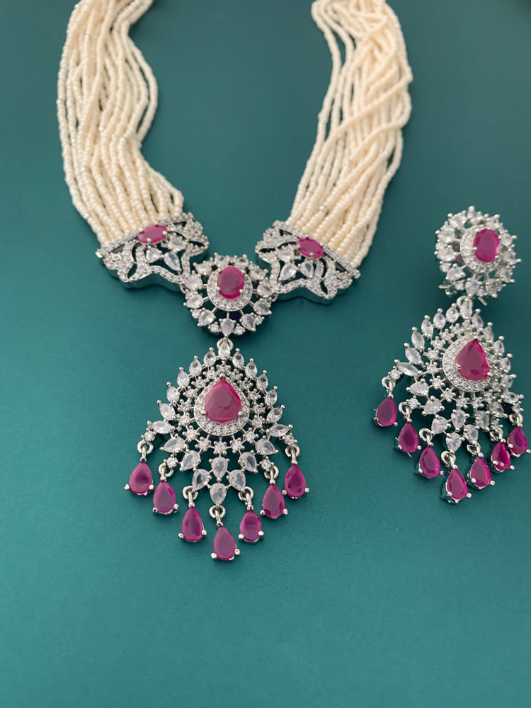 Diamond choker necklace ruby