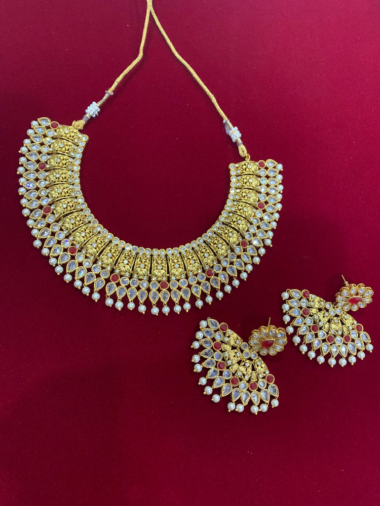 Gold polki necklace