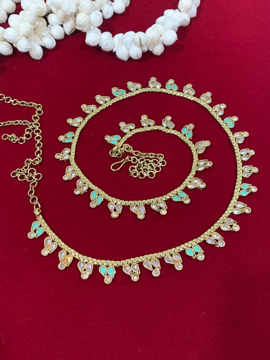 Polki waist chair / waist belt / kamar bandh / body chain / one size / belly chain