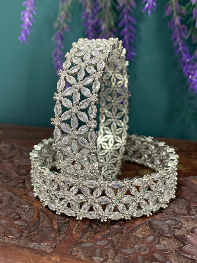 Joslyn Silver American diamond  AD / CZ (cubic zirconia)bangle