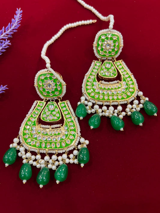 Pakistani thappa kundan / original multani earring