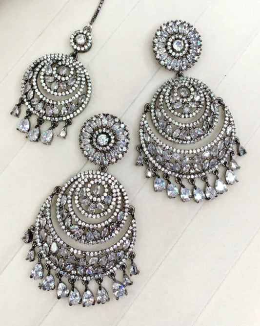 Buy Silver American Diamond Earrings for women