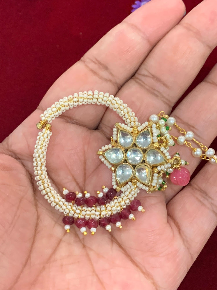 Pachi kundan nath/nose ring