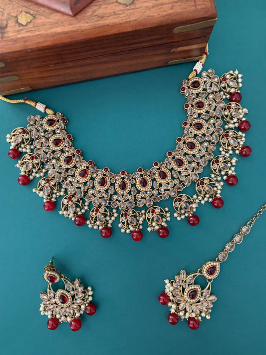 Rita polki necklace and chandbali