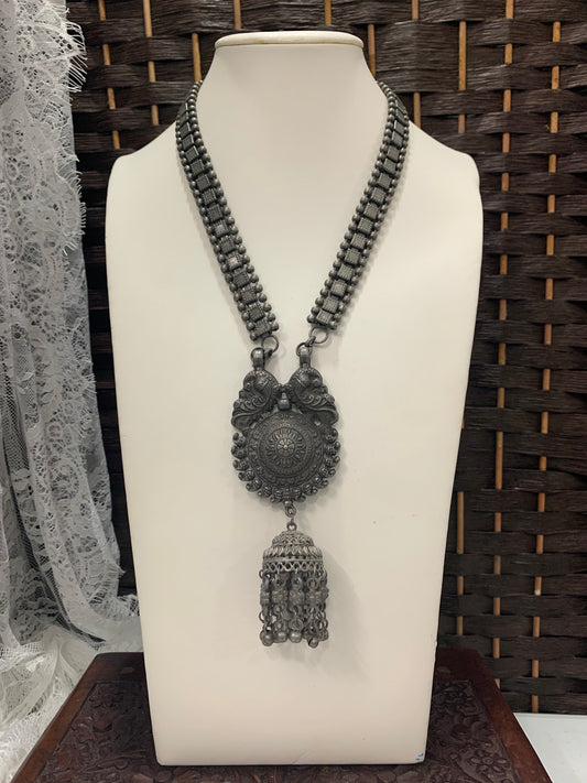 Oxidized/BlackMetal/German Silver necklace