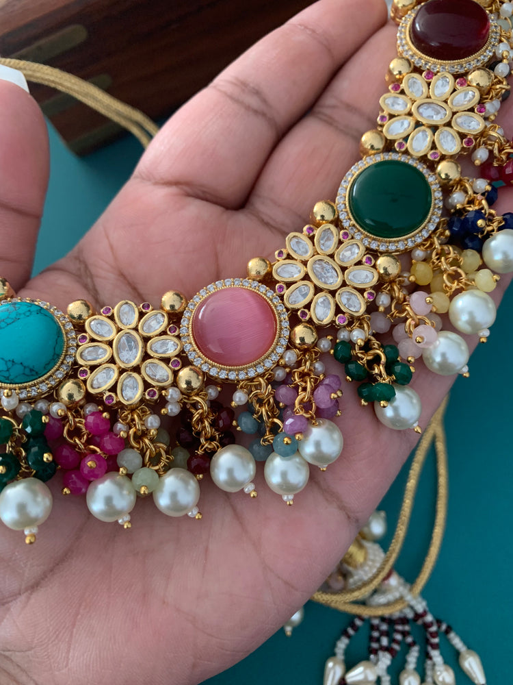 Tyanni kundan necklace prachi