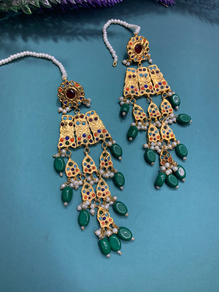 Pakistani multani /thappa kundan earring.