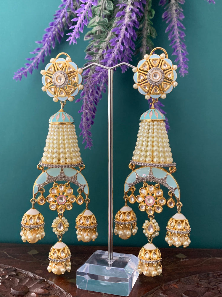 Ginny designer kundan earring .