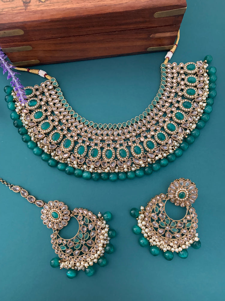 Semi bridal polki necklace joana