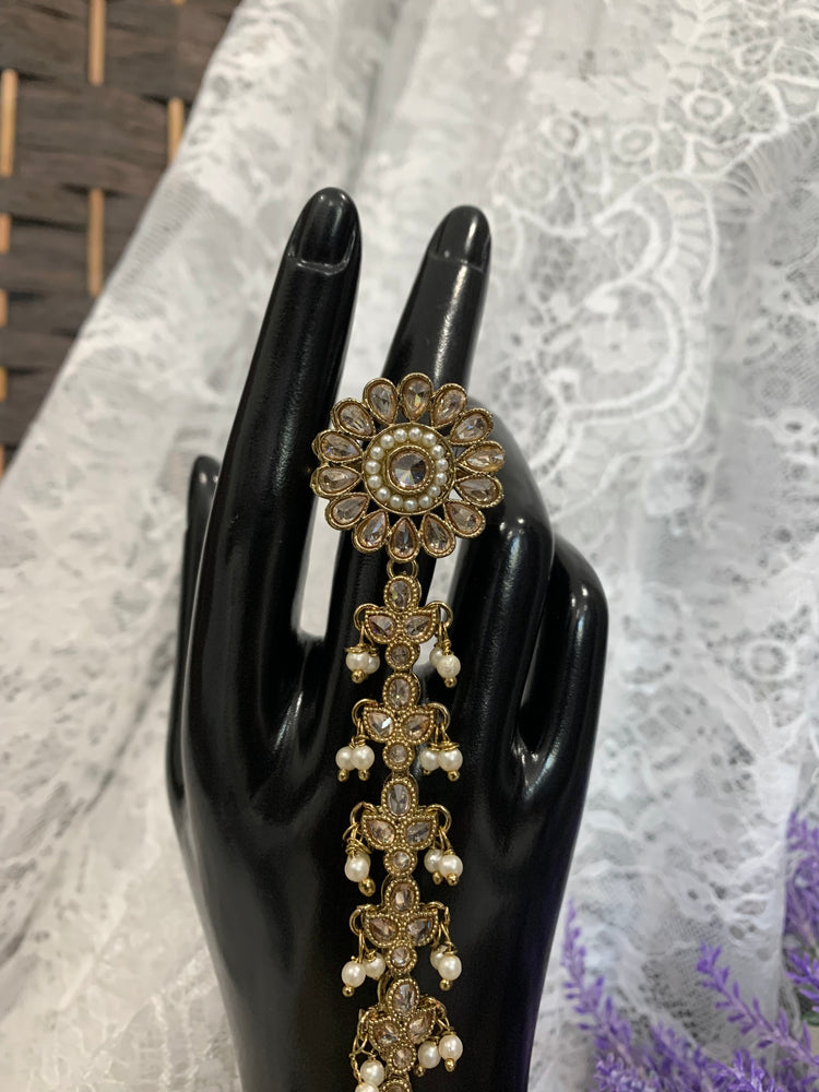 Hand piece/ hand harness/ haat paan/ ring with hand chain