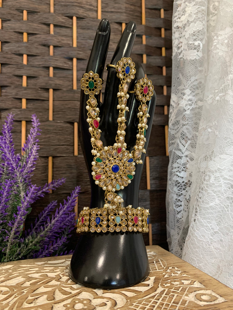 Hand piece/ hand harness/ haat paan/ ring with hand chain