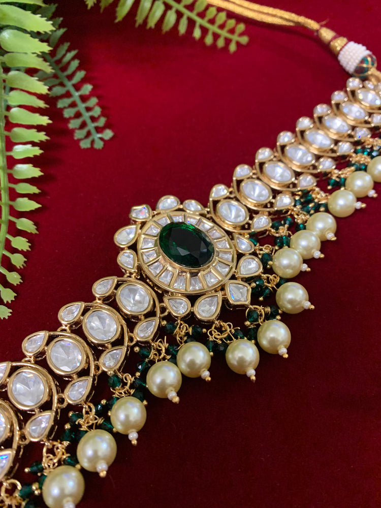 Alia bhatt inspired moissanite kundan choker necklace