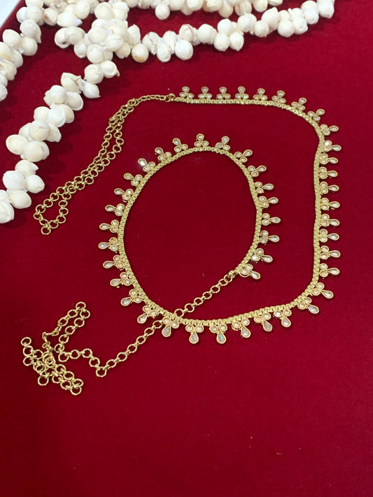 Polki waist chair / waist belt / kamar bandh / body chain / one size / belly chain