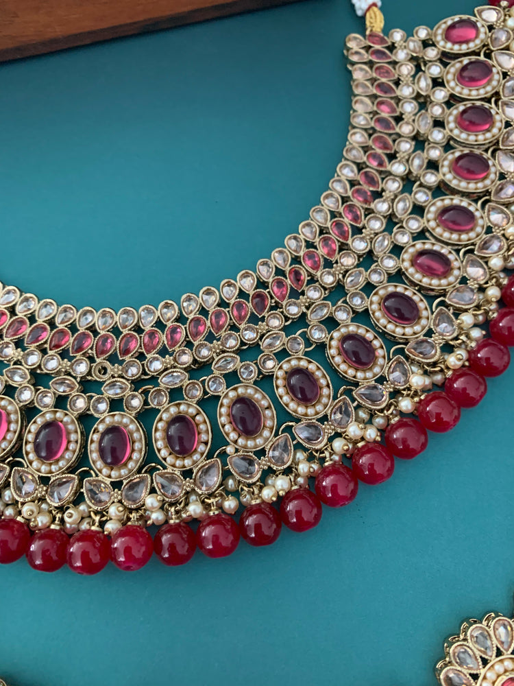 Semi bridal polki necklace joana