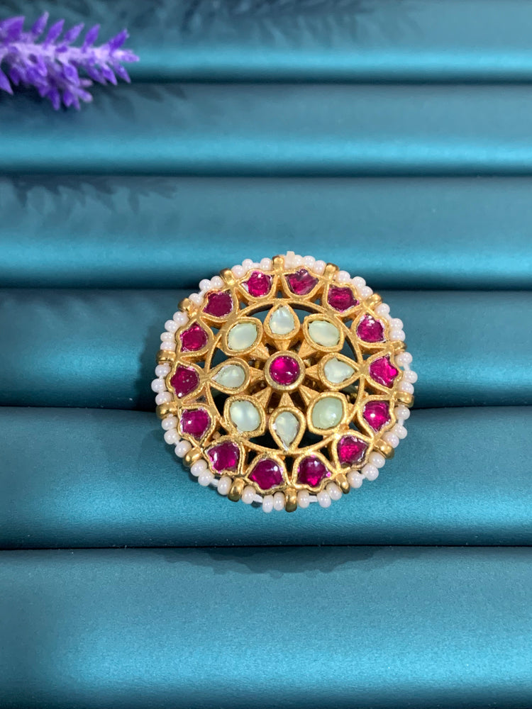 Pachi Kundan ring Madhuri