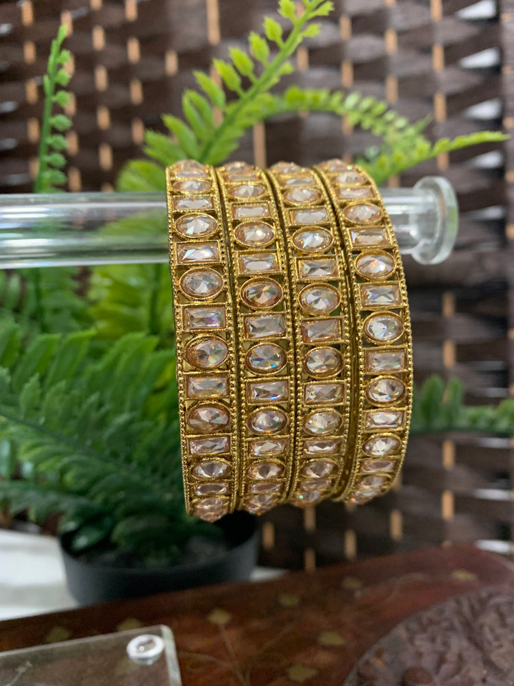 Polki bangle in antique