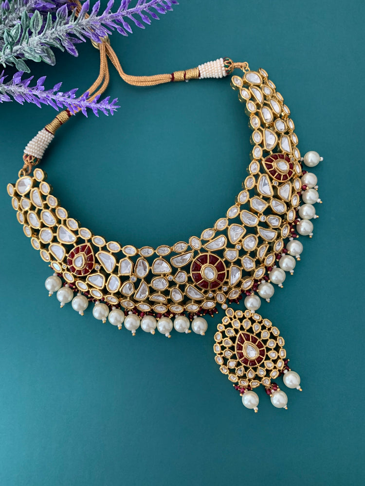 Sally uncut kundan necklace with earring