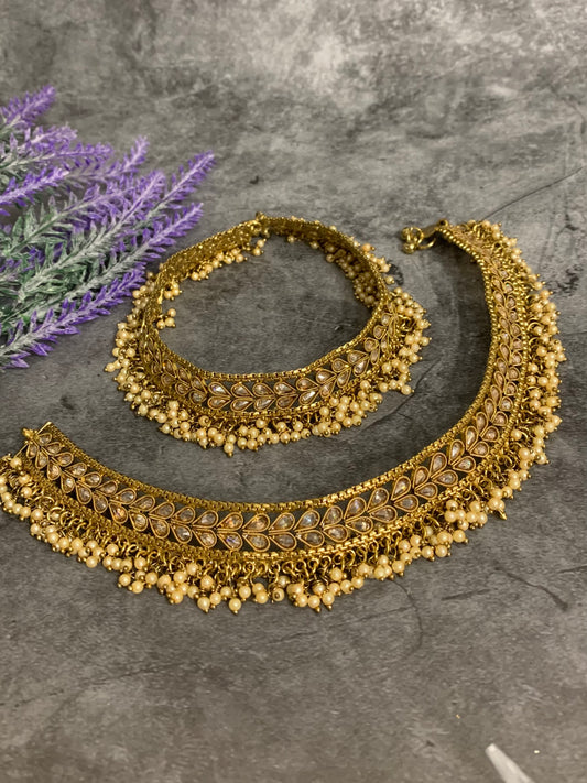 Pakiza Bridal Antique payal /anklet in Antique