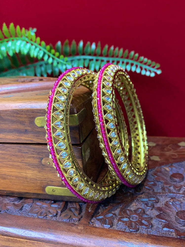 Polki bangles / kada pachili style