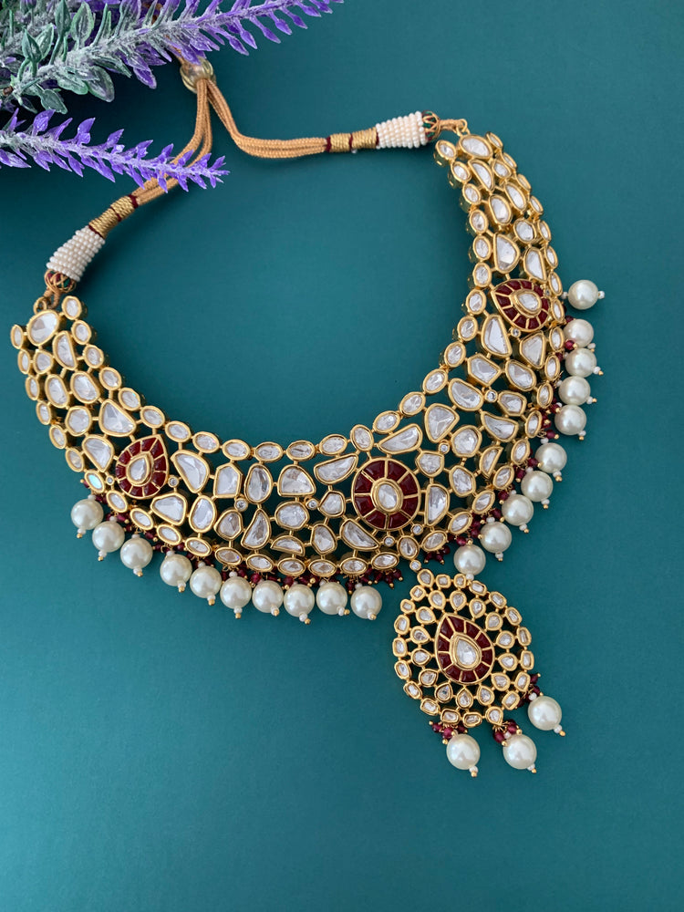 Sally uncut kundan necklace with earring