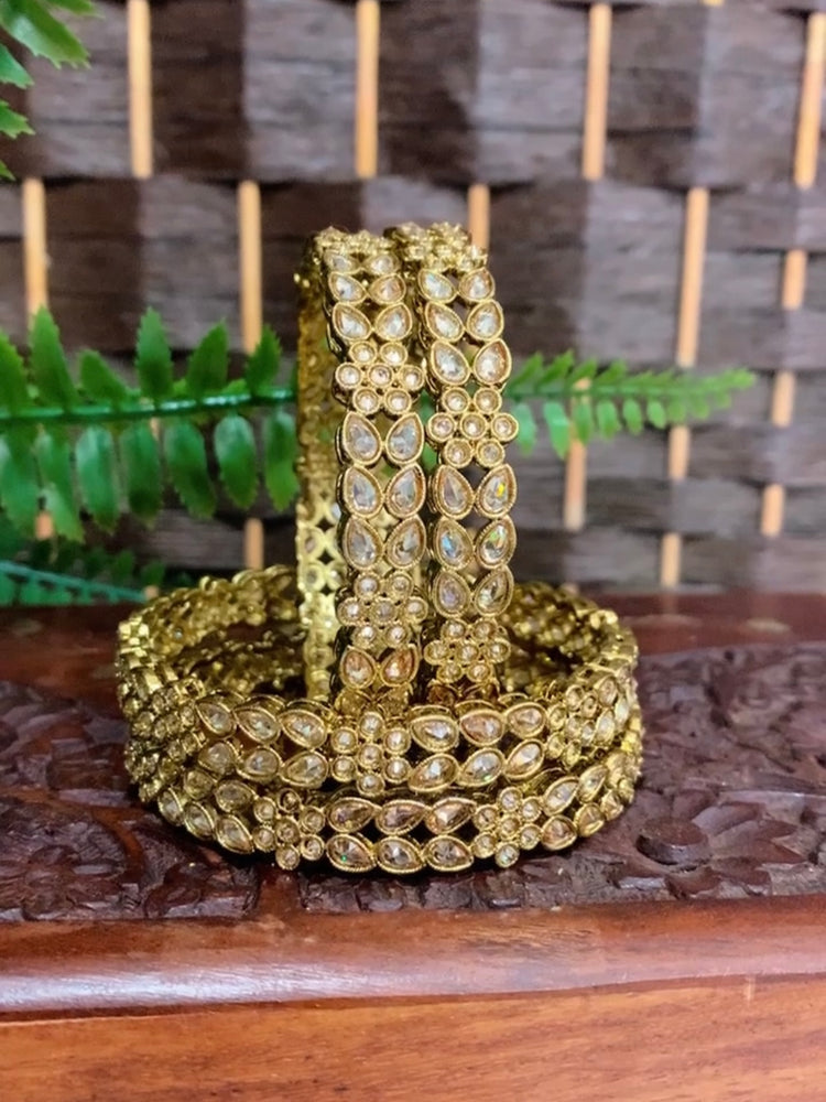 Polki bangle Parul in Antique