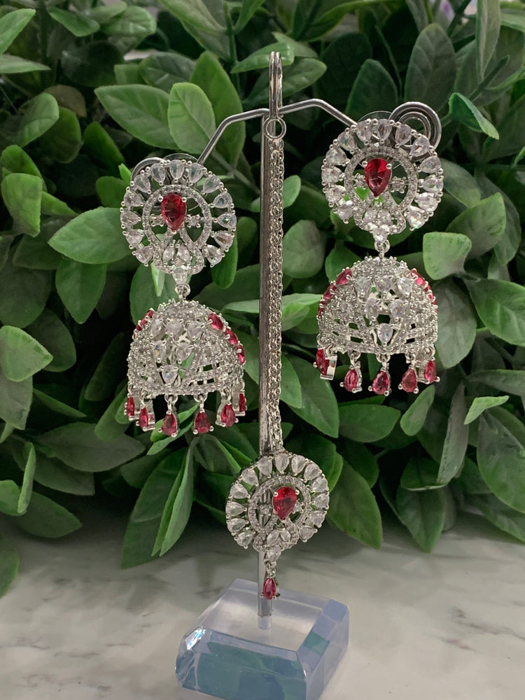 American Diamond jhumki / Cz jhumka / glass jhumki