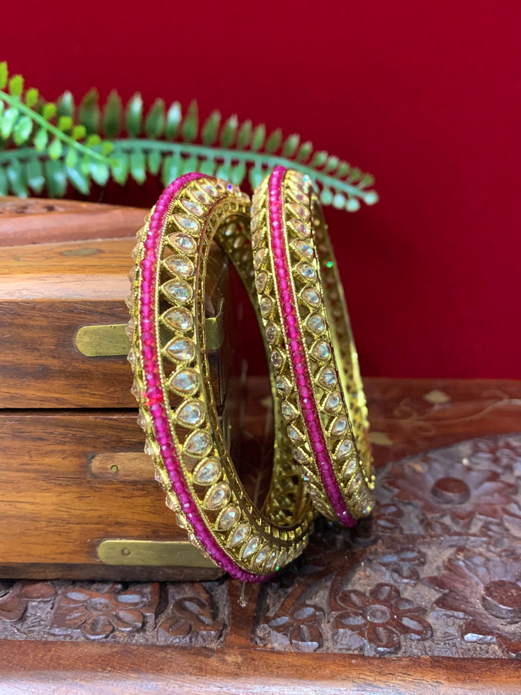 Polki bangles / kada pachili style