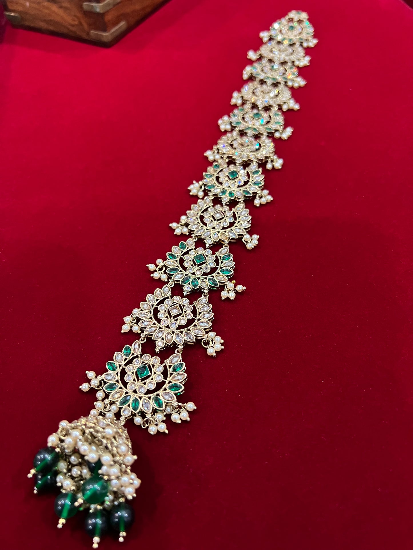 Braid accessory/hair accessory/ hair jewelry/emerald green color
