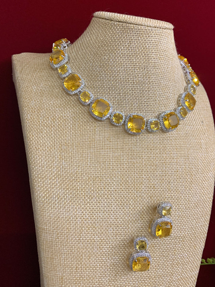 Penny American Diamond stone necklace / choker