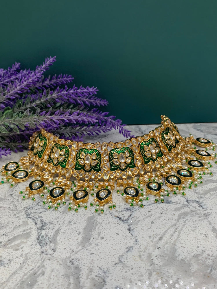 Katiya meena kundan choker necklace