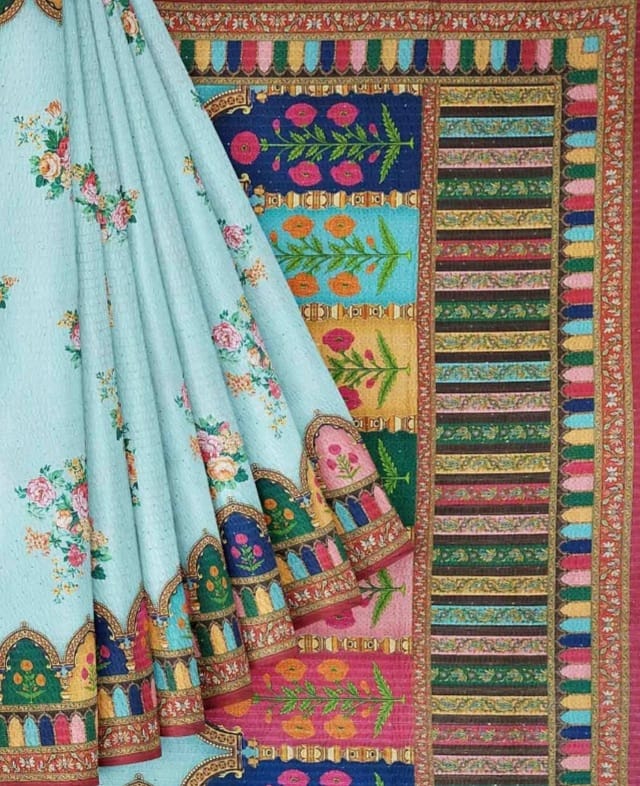 Sabyasachi inspired silk Saree with sequins work