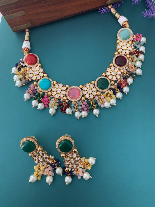 Tyanni kundan necklace prachi