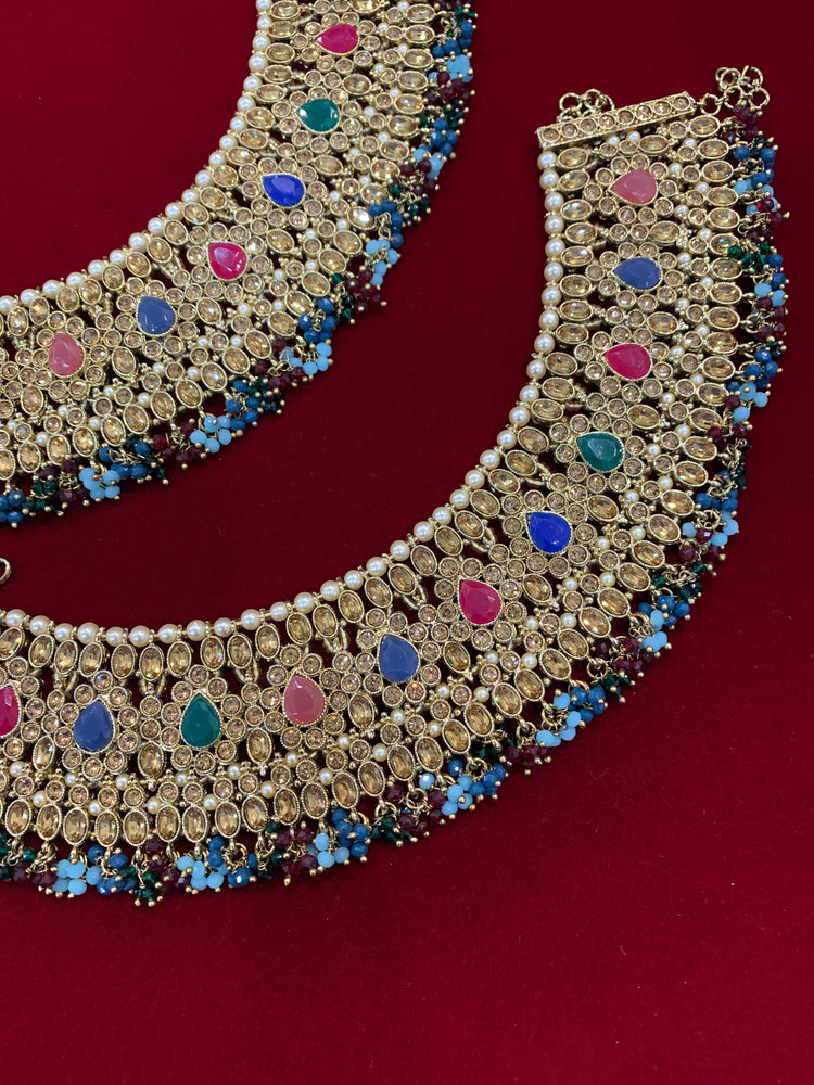 Suri bridal anklet / payal / nupur in multi