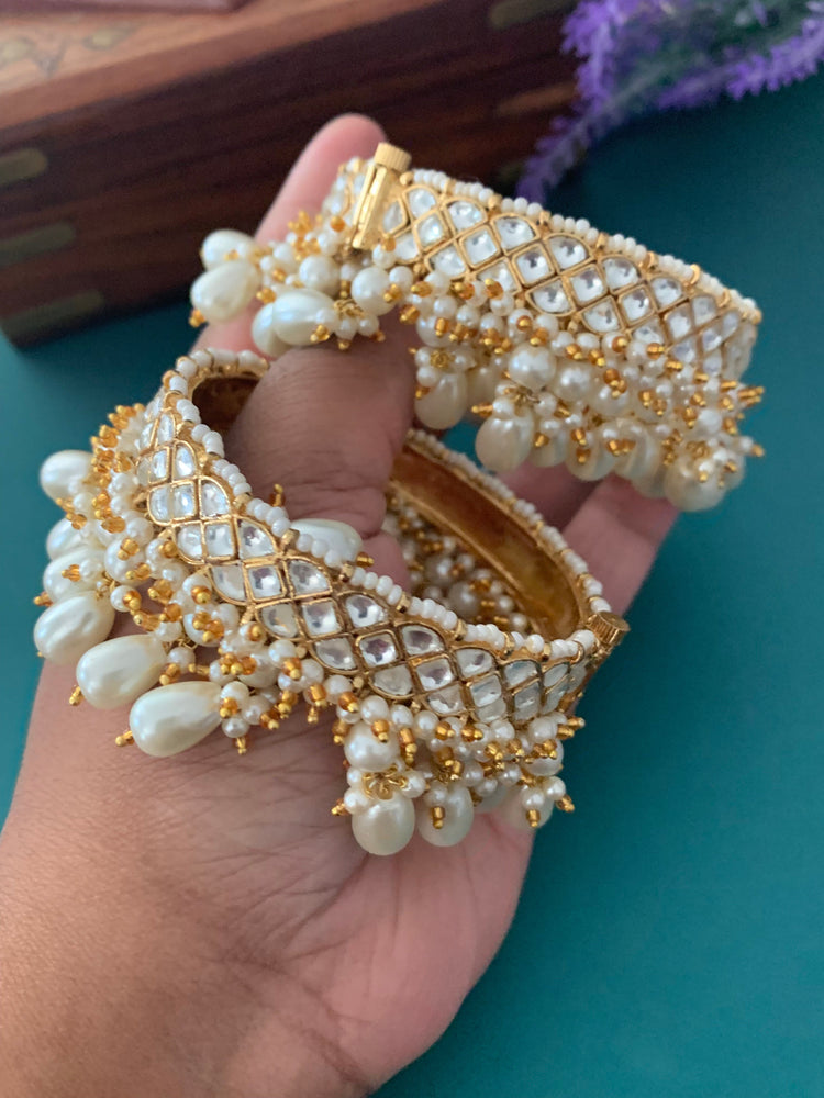 Pachi kundan bangle /bracelet gold drops JENNA