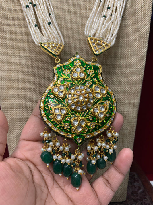 Kundan mala handmade lakh meena kundan