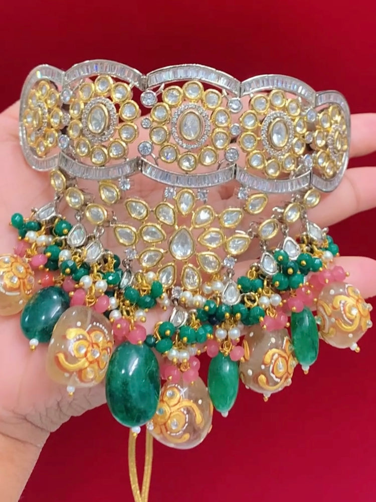 Sabyasachi inspired kundan choker necklace