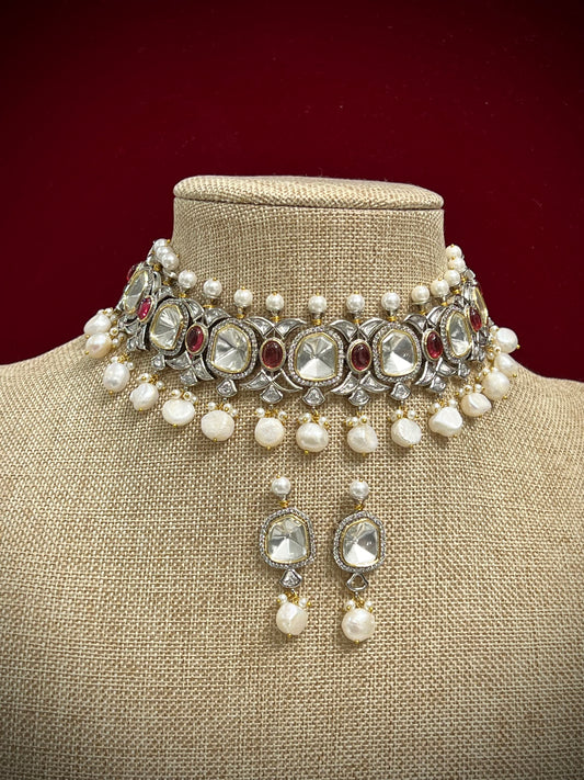 Geeta uncut kundan choker necklace