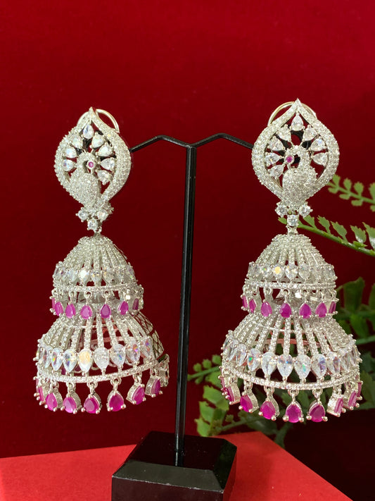 Diamond jhumki / Cz jhumka / glass jhumka/ American diamond