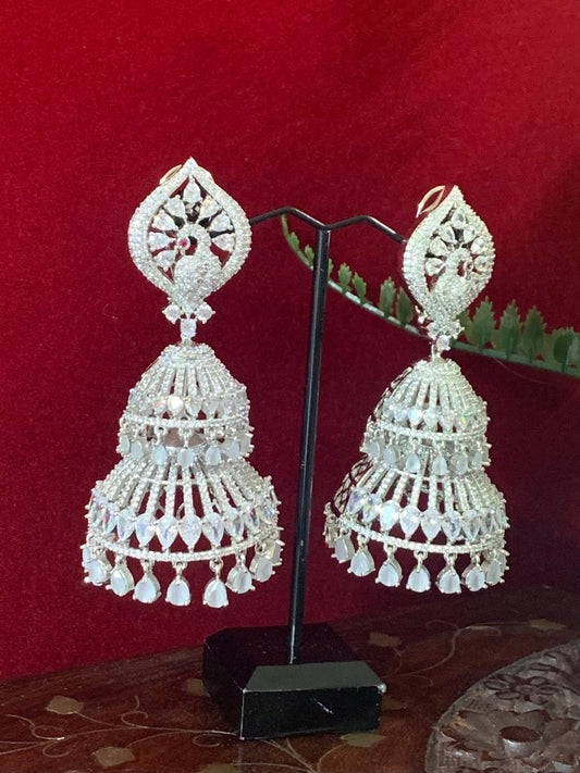 Diamond jhumki / Cz jhumka / glass jhumka/ American diamond